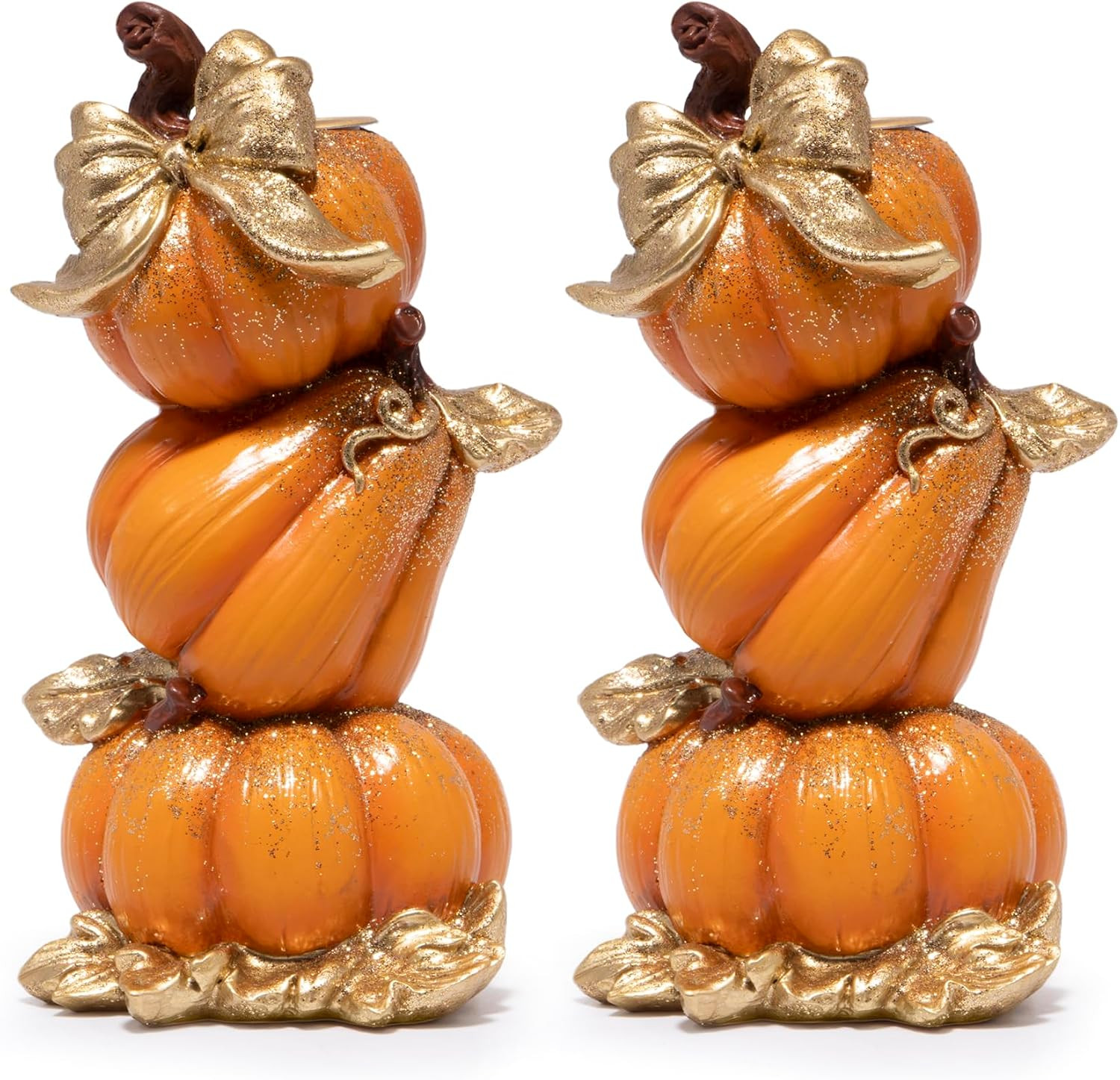Hodao Thanksgiving Pumpkin Candle Holders,Fall Decoration,Set of 2 | Amazon (US)