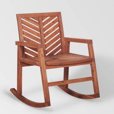 Coro Chevron Slatted Patio Rocking Chair - Saracina Home | Target