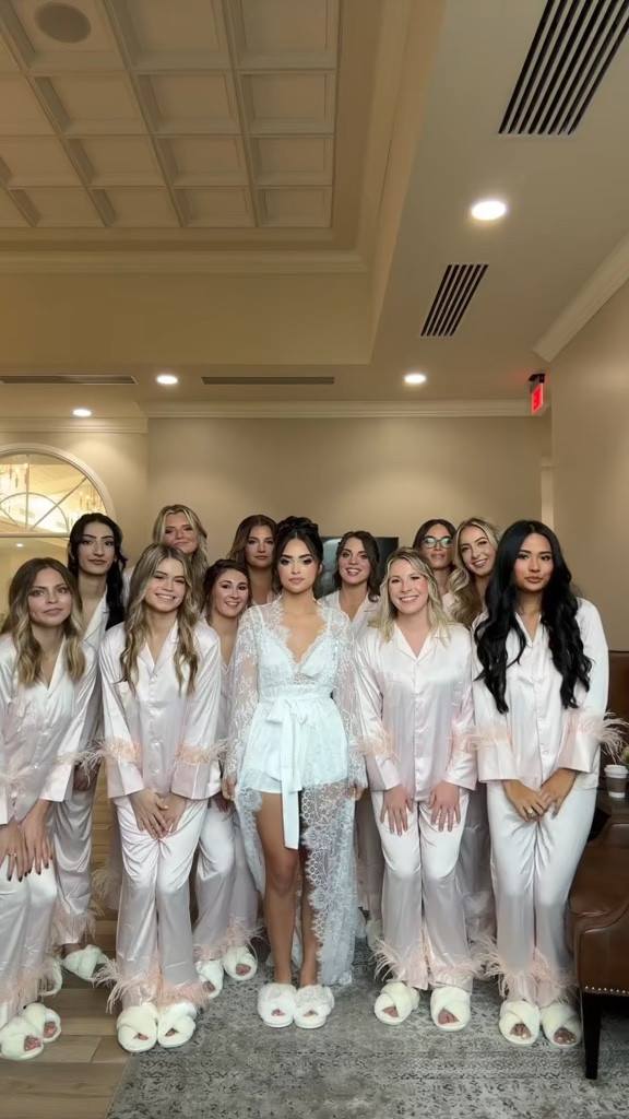 bridesmaid pjs, bachelorette pjs, matching pjs,  pink pjs, birthday pjs, pink pajamas, feather pajamas, bridesmaid dress, wedding guest dress, pink dresses 



#LTKwedding #LTKstyletip