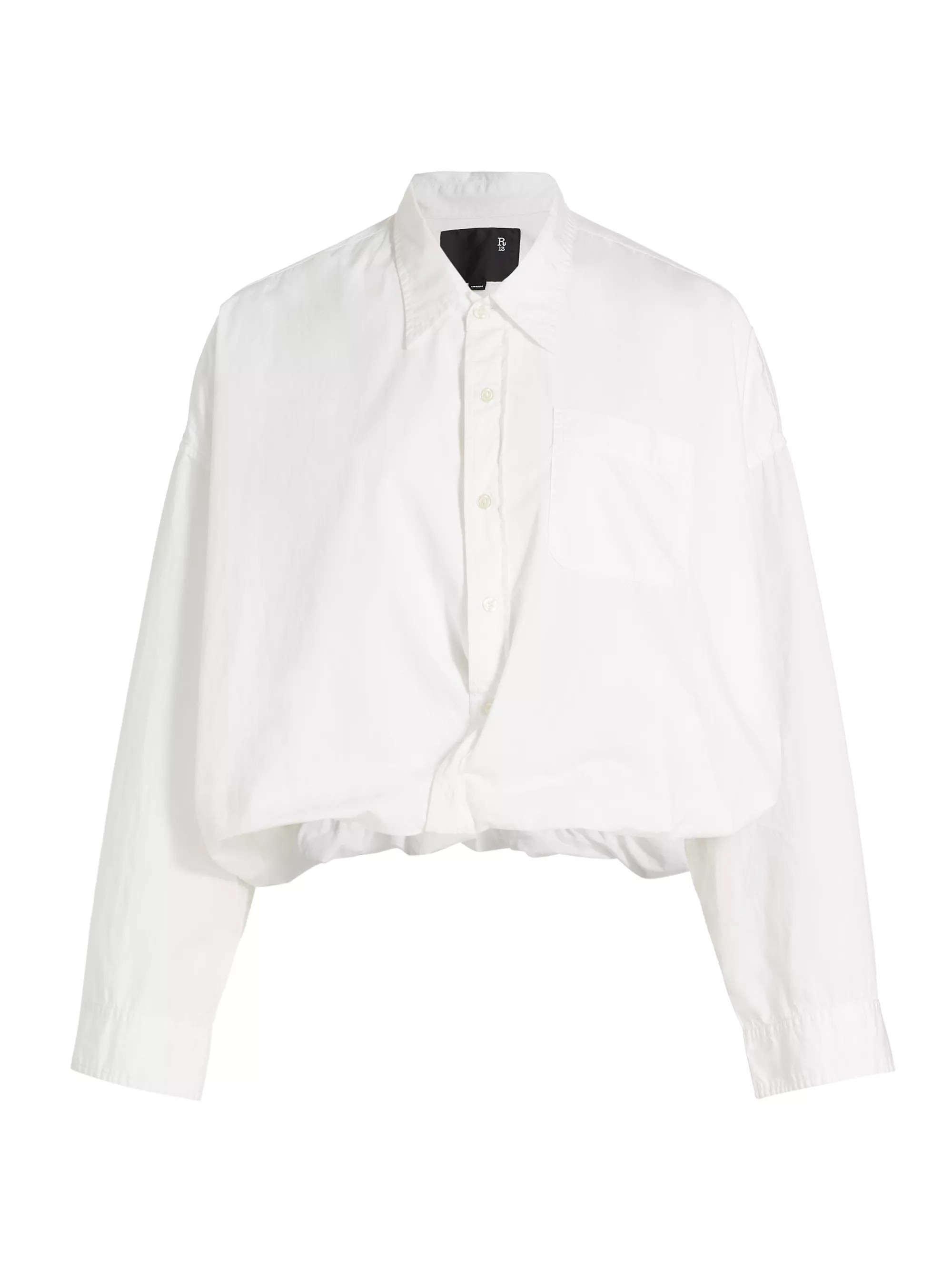 Cotton Crossover Bubble Shirt | Saks Fifth Avenue