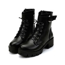 Lace Up Platform Boots | SHEIN