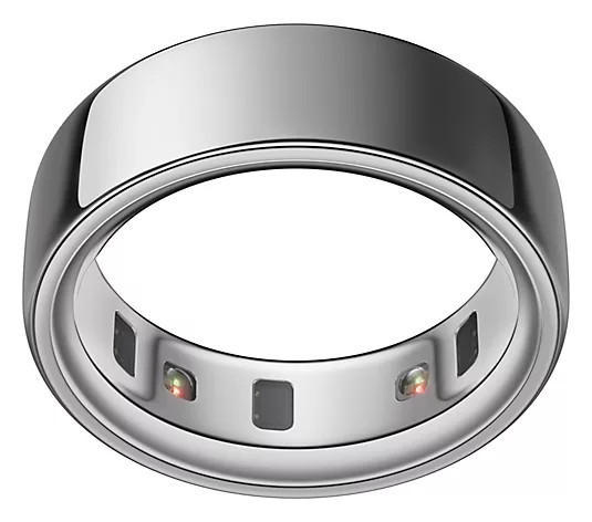 Oura_Ring 4 Silver Color Titanium Smart Ring w/2 Charging Docks - QVC.com | QVC