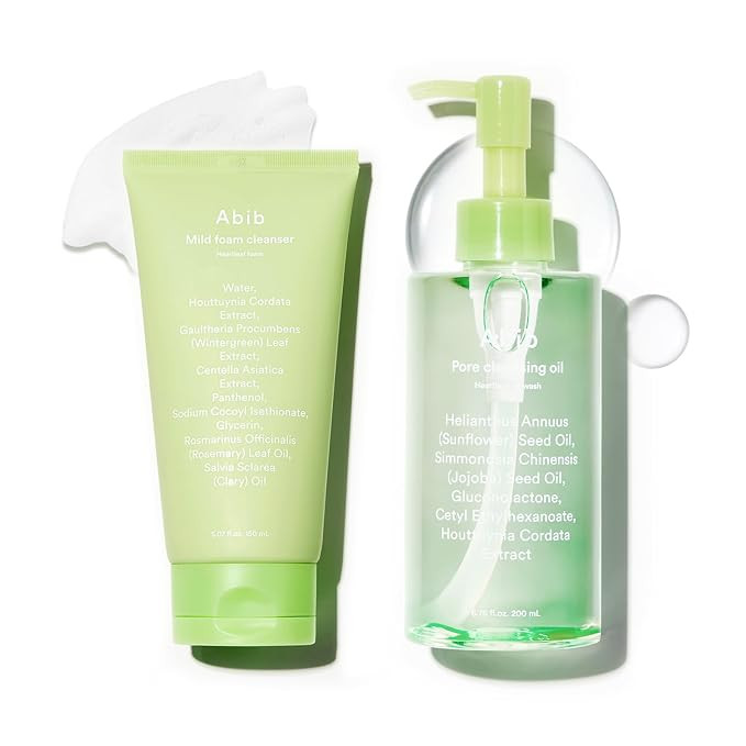 Abib Heartleaf Cleasing Duo: Korean Cleansing Oil, Foam Cleanser | Amazon (US)