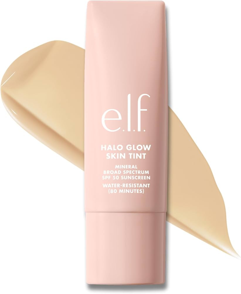e.l.f. Halo Glow Skin Tint SPF 50, Tinted Moisturizer For Light, Buildable Coverage, Creates A Na... | Amazon (US)