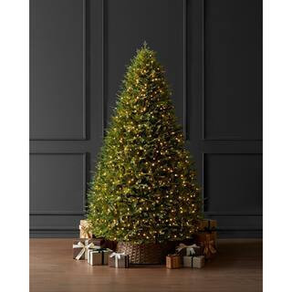 9 ft. Eastcastle Twinkling Balsam Fir LED Pre-Lit Artificial Christmas Tree | The Home Depot