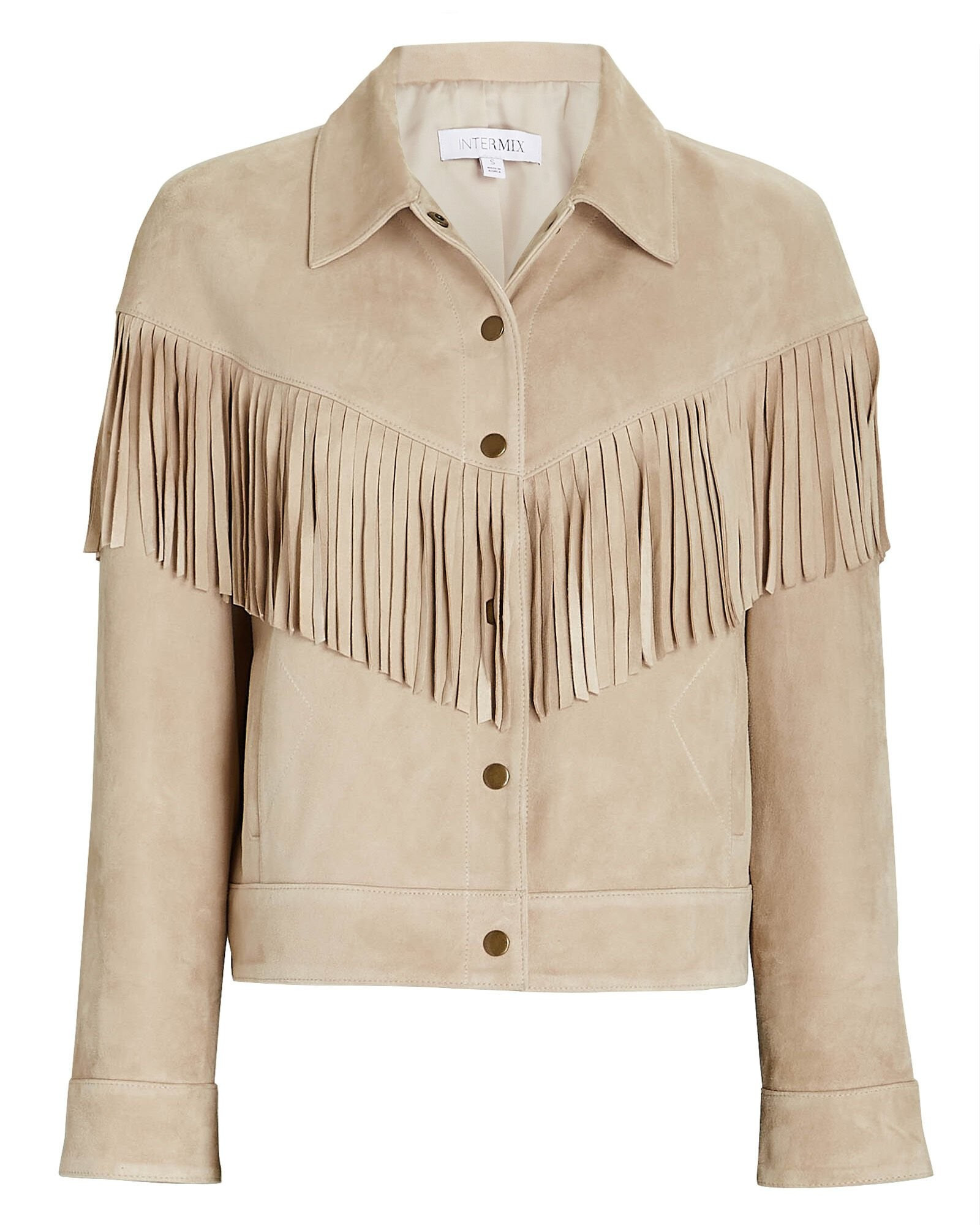 Kristin Fringed Suede Jacket | INTERMIX