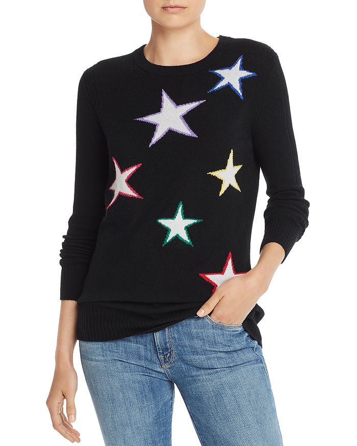 AQUA Star Intarsia Cashmere Sweater - 100% Exclusive  Women - Bloomingdale's | Bloomingdale's (US)