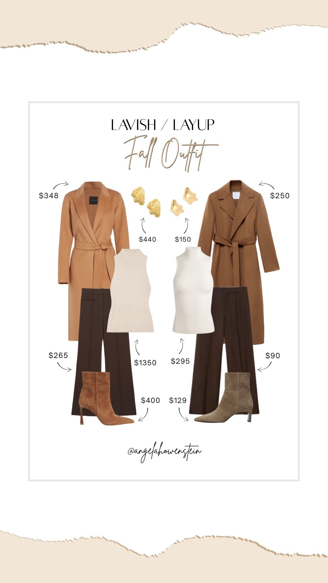 ✨ Lavish / Layup: Fall Outfit ✨

Nothing says fall quite like a chic camel coat. Style it with sleek trousers, cozy knits, and ankle boots for a timeless look—whether you splurge or save, this outfit will always feel luxe.

#falloutfit #lavishlayup #chicstyle #fallfashion #getthislook #saveorsplurge



#LTKSeasonal #LTKShoeCrush #LTKOver40
