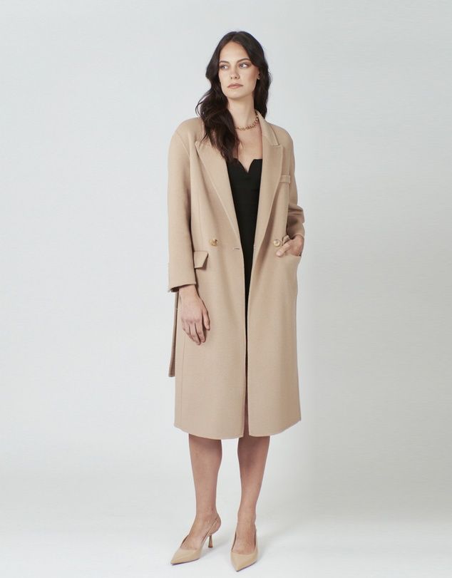 Addison Wool Coat - Tan | THE ICONIC (AU & NZ)