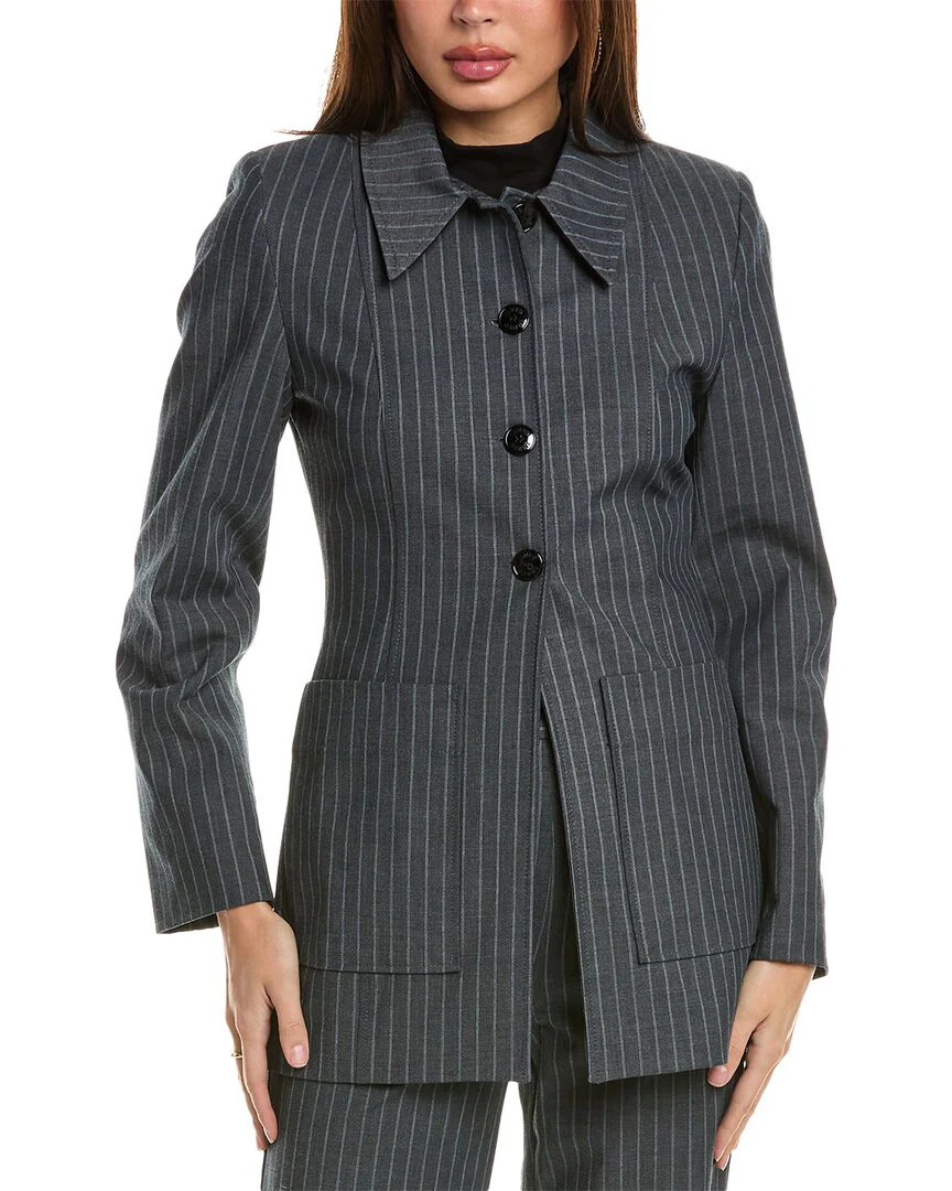 GANNI Stripe Blazer | Shop Simon