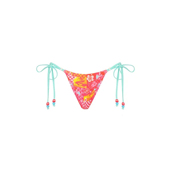 Thong Tie Side Bikini Bottom - Pitstop Paradise | Kulani Kinis US