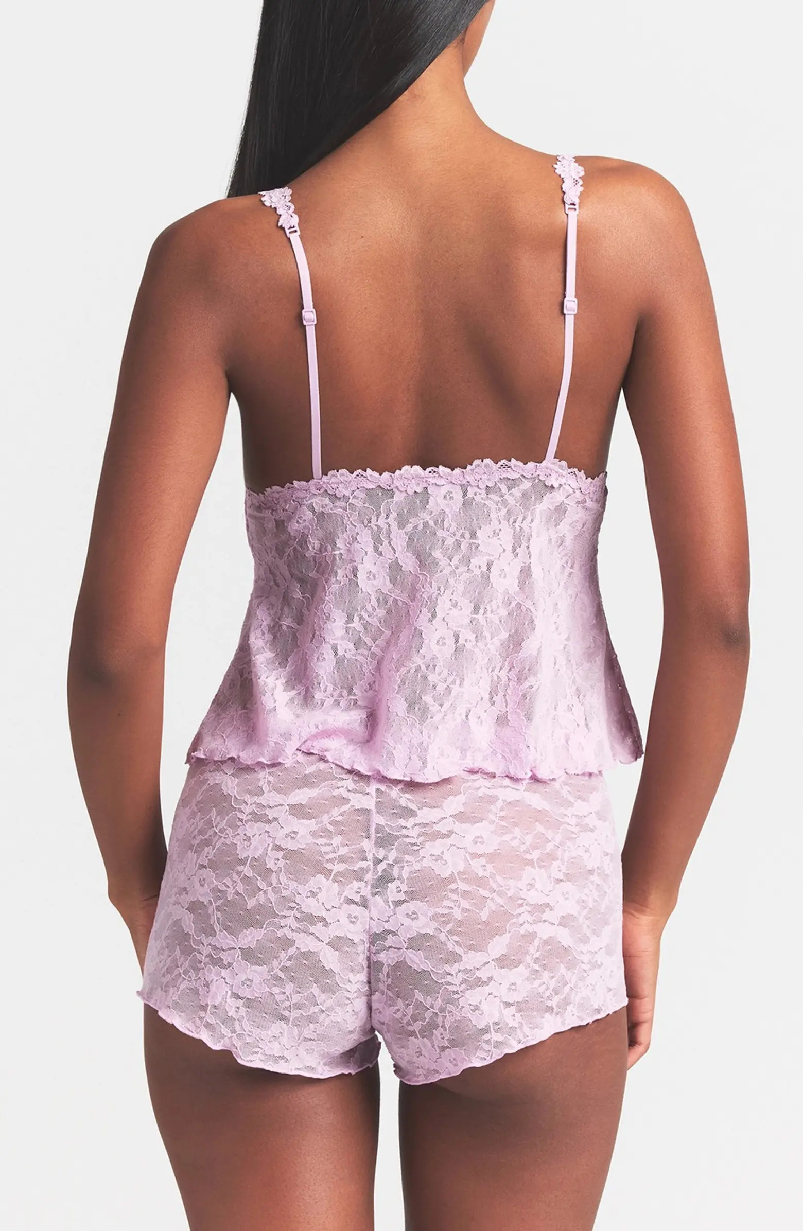 Stretch Lace Triangle Camisole & Shorts Set | Nordstrom
