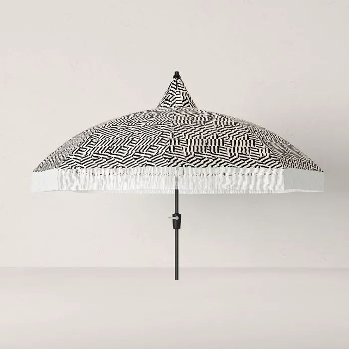 7.5' Patio Market Umbrella Ziomara Black Fringed - Opalhouse™ designed with Jungalow™ | Target