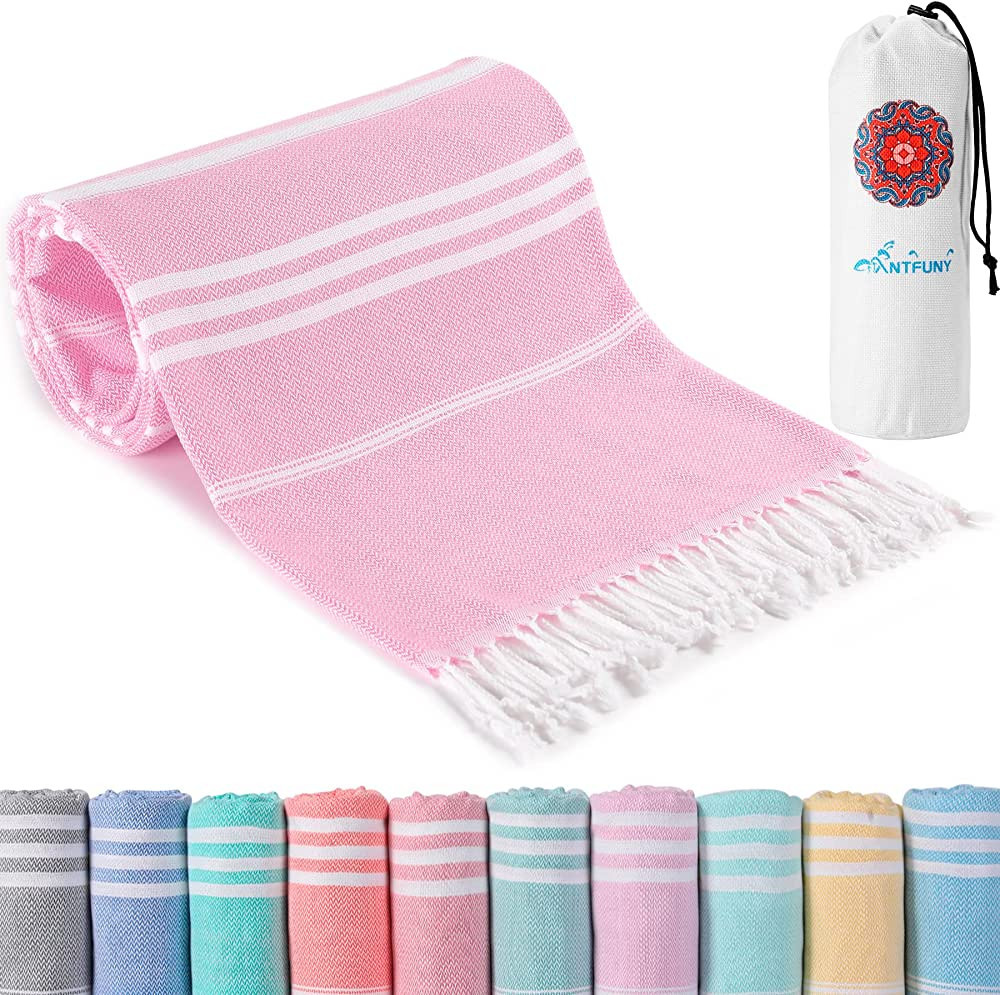 Lilac Cotton Turkish Beach Towels Quick Dry Sand Free Soft Absorbent Extra Large Xl Big Blanket A... | Amazon (US)