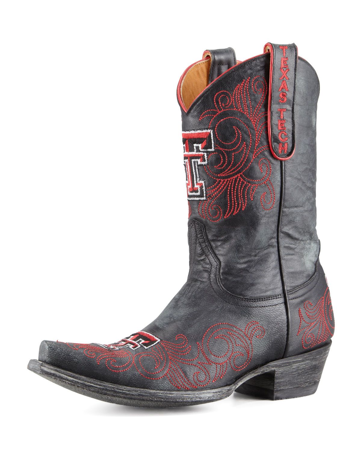 Texas Tech Short Gameday Boots, Black - Gameday Boot Company - Black (35.0B/5.0B) | Neiman Marcus