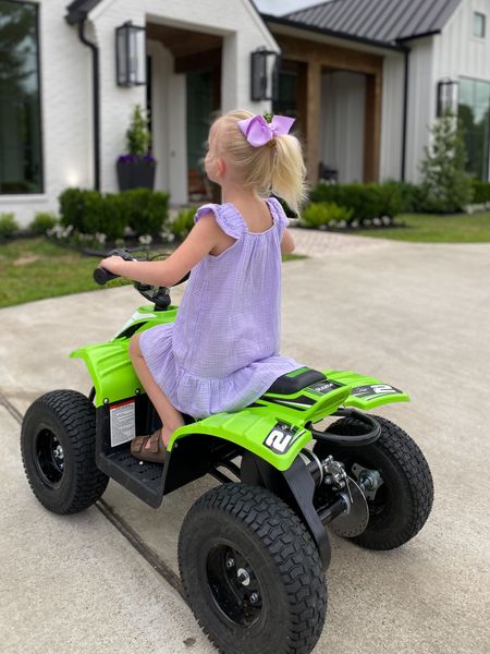 This electric 4 wheeler has been so much fun for my kids! It plugs in and the battery lasts a long time. It also runs great on grass! 

Outdoor / toddler / outdoor toys / birthday gift / summer must have / toddler fashion / exterior lights / home / summer outfit 

#LTKhome #LTKkids #LTKfamily