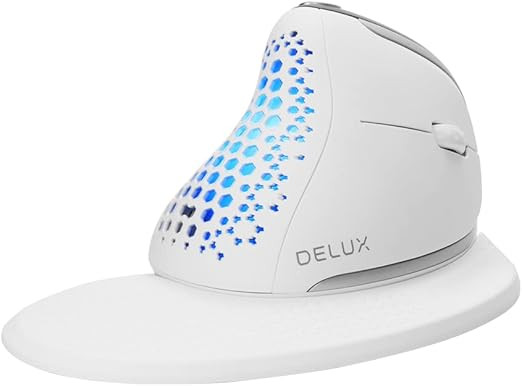 DELUX Seeker Wireless Ergonomic Vertical Mouse with OLED Screen, BT and USB Receiver, Connect wit... | Amazon (US)