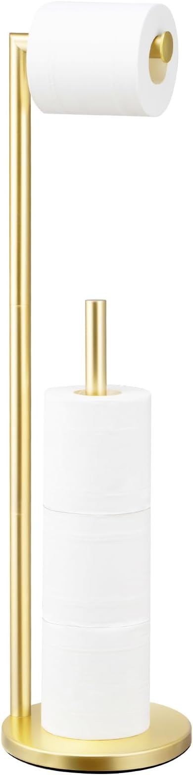 Toilet Paper Holder Stand,Toilet Paper Holder Free Standing,Toilet Paper Roll Holder for 4 Rolls,... | Amazon (US)