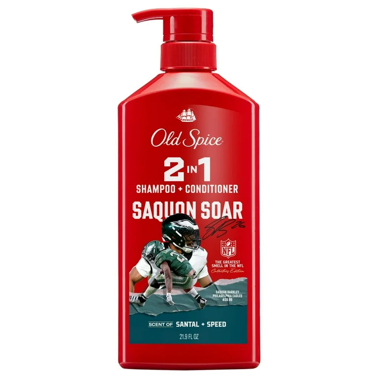Old Spice Saquon Soar 2-in-1 Shampoo & Conditioner for Men, Old Spice x NFL, Healthy & Full Looki... | Walmart (US)