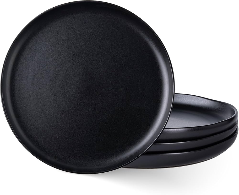 AmorArc Dinner Plates Set of 4, Handcrafted Porcelain Wavy Rim 10.5 Inch Modern Ceramic Plates Se... | Amazon (US)