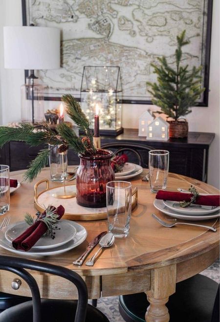 Simple holiday decor! One of our past breakfast nook Holiday set up!

#holidaydecor #christmasdinner #tablesetting #tablescape #dinnerparty #blesserhouse 

#LTKSeasonal #LTKhome #LTKHoliday