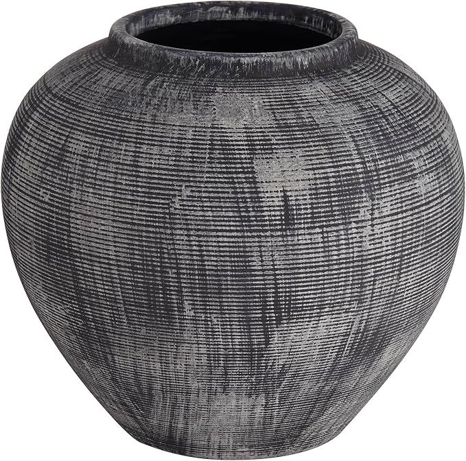 McGinn 9" Wide Rough Antique Black Decorative Vase - Studio 55D | Amazon (US)