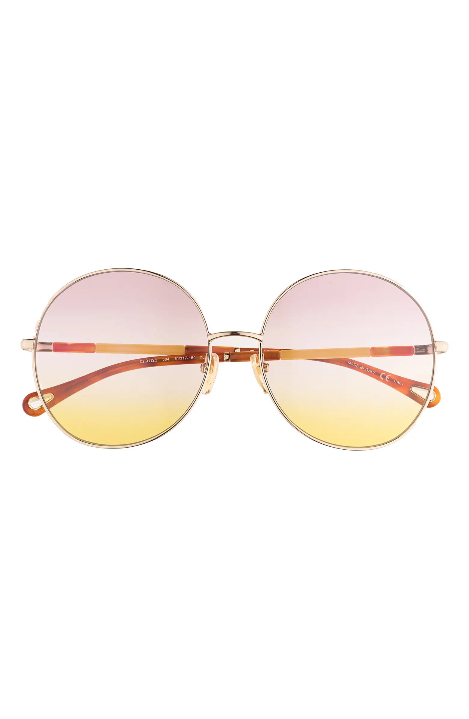 Chloé 61mm Gradient Round Sunglasses | Nordstrom | Nordstrom