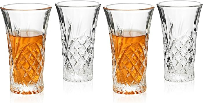 BCnmviku 4Pack Shot Glasses 65ML/2.2OZ Tequila Glasses Heavy Base Cordial Glasses | Amazon (US)