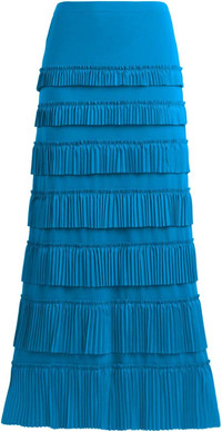 Click for more info about GATHY Women's 7 Tiered Boho Layered Pleated Ruffles Waterfall Maxi Skirt