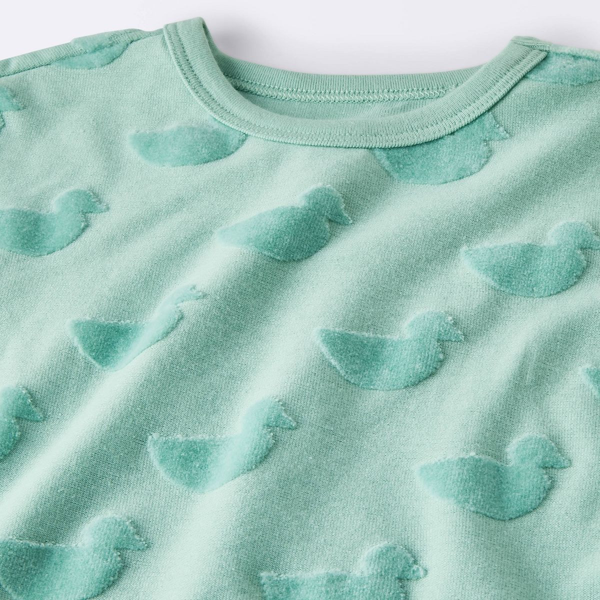 Baby Boys' 2pc Short Sleeve Duck Printed T-Shirt and Shorts Set - Cloud Island™ Green 18M | Target