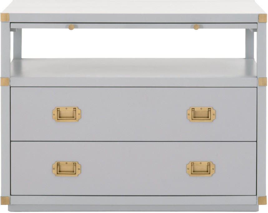 Traditions Bradley 2 Drawer Nightstand In Dove Gray | 1stopbedrooms