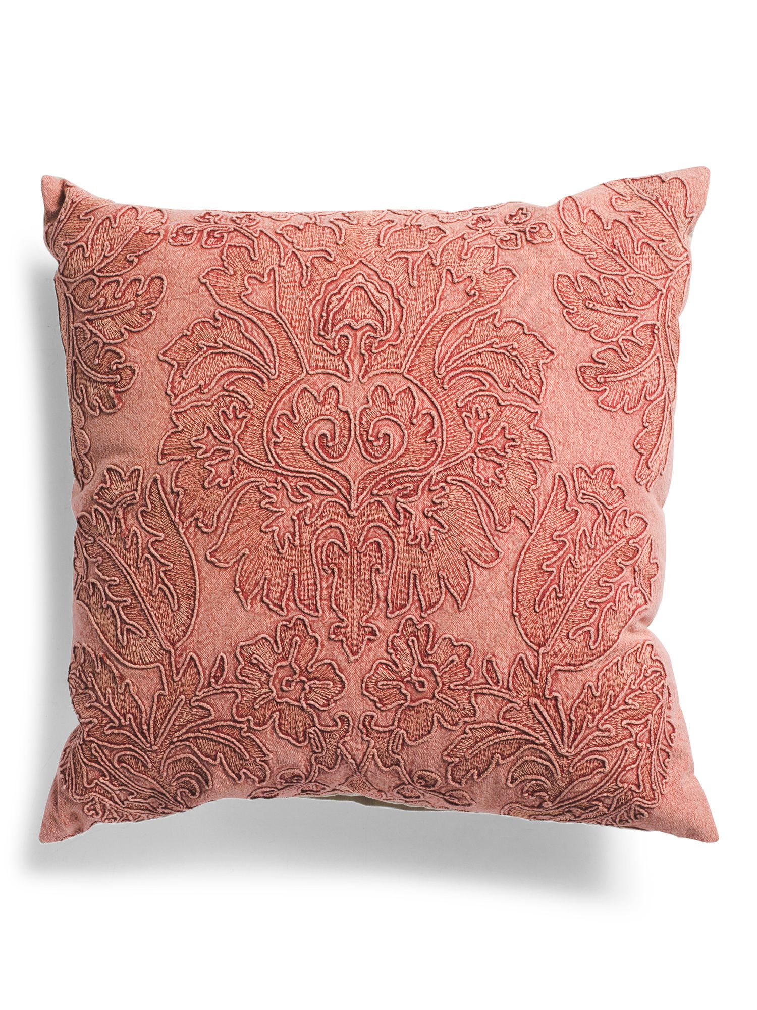 24x24 Brick Washed Damask  Embroidered Pillow | TJ Maxx