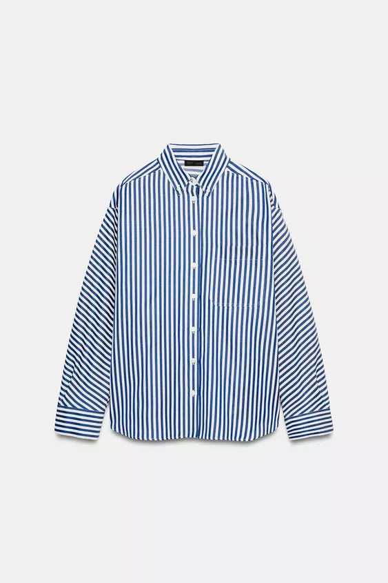 CHEMISE POPELINE À RAYURES | Zara FR