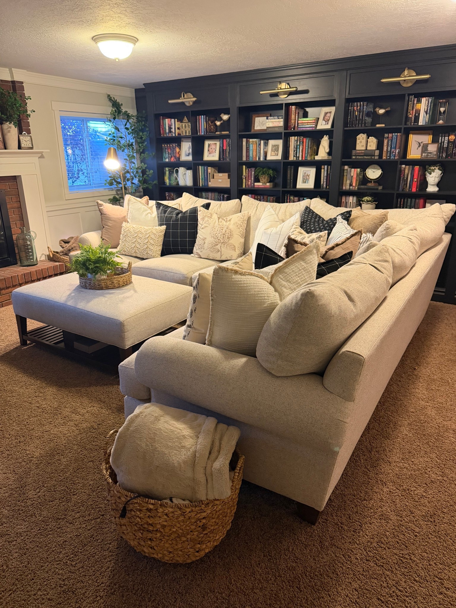 Recently updated our basement family room. It’s so cozy and we spend a lot of time down here together! 🖤

#LTKHome