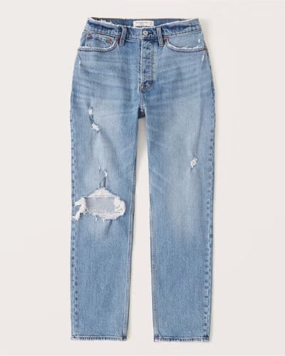 Women's Curve Love High Rise Dad Jeans | Women's The Abercrombie Collab | Abercrombie.com | Abercrombie & Fitch (US)
