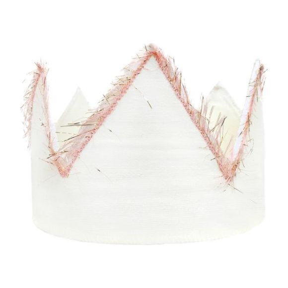 Linen Crown with Pink Trim | Maisonette