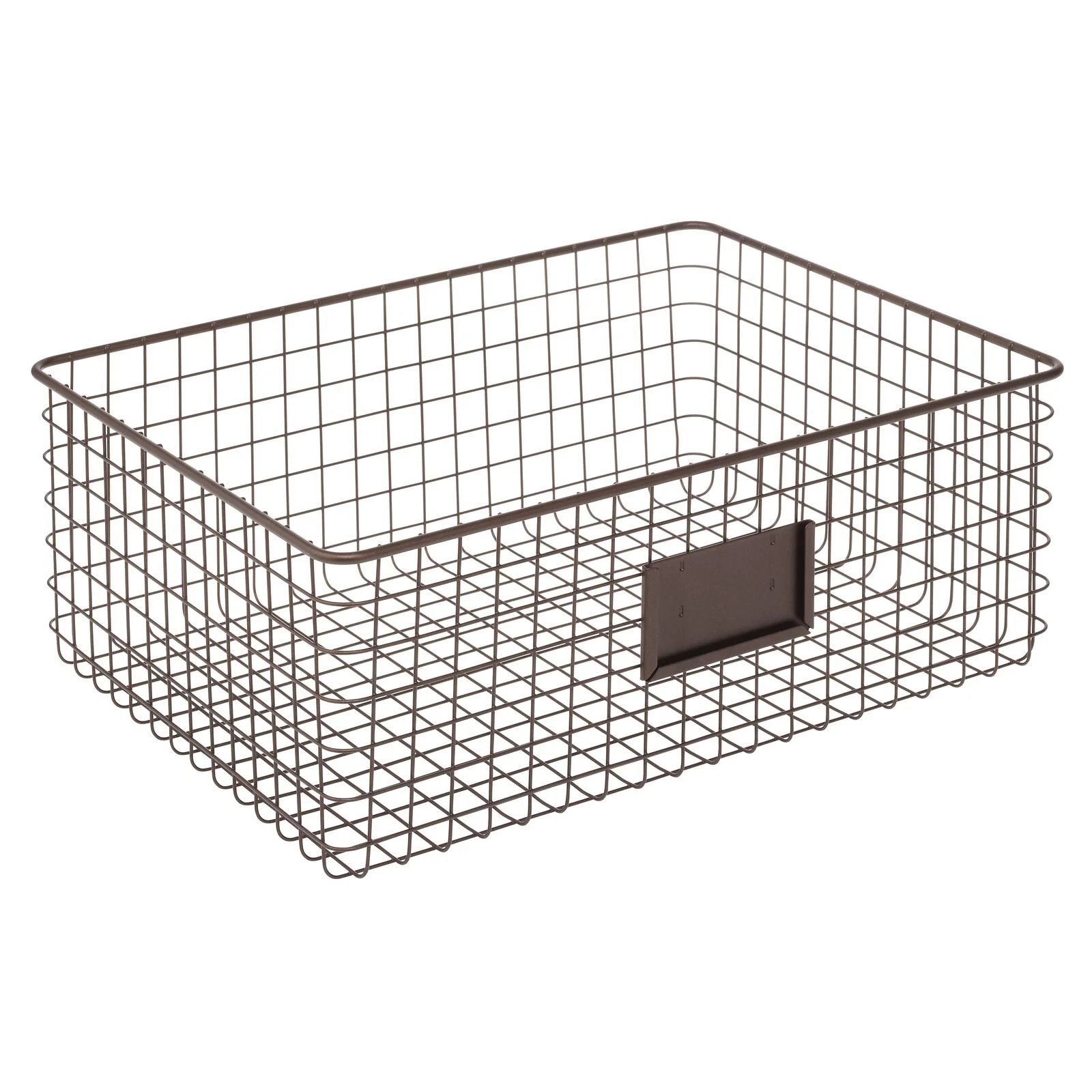 mDesign Farmhouse Decor Metal Wire Food Organizer Storage Bin Basket with Label Slot for Kitchen ... | Walmart (US)