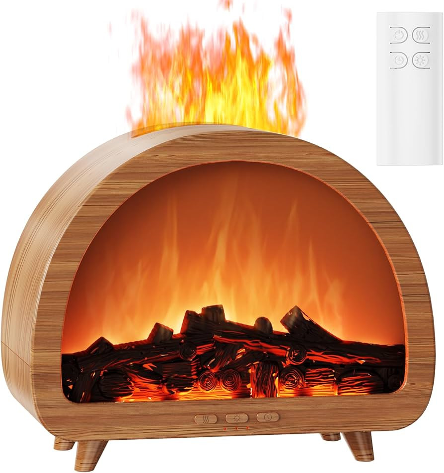 Diffuserlove Fireplace Essential Oil Diffuser Flame Aromatherapy Scent Diffuser Oil Machine Cool ... | Amazon (US)