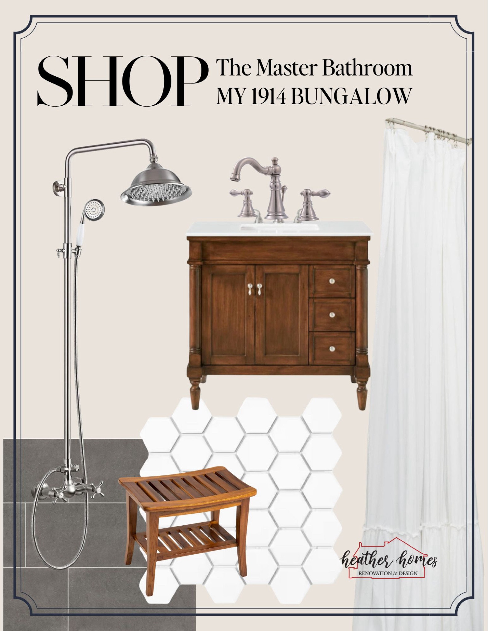 The Master Bathroom at My 1914 Bungalow #bathroom 

#LTKHome