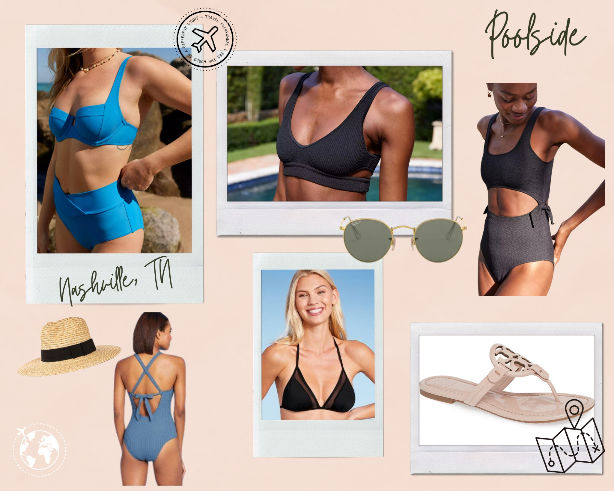 What to wear in Nashville, affordable swimwear, one piece swimsuits, bikinis 

#LTKswim #LTKtravel