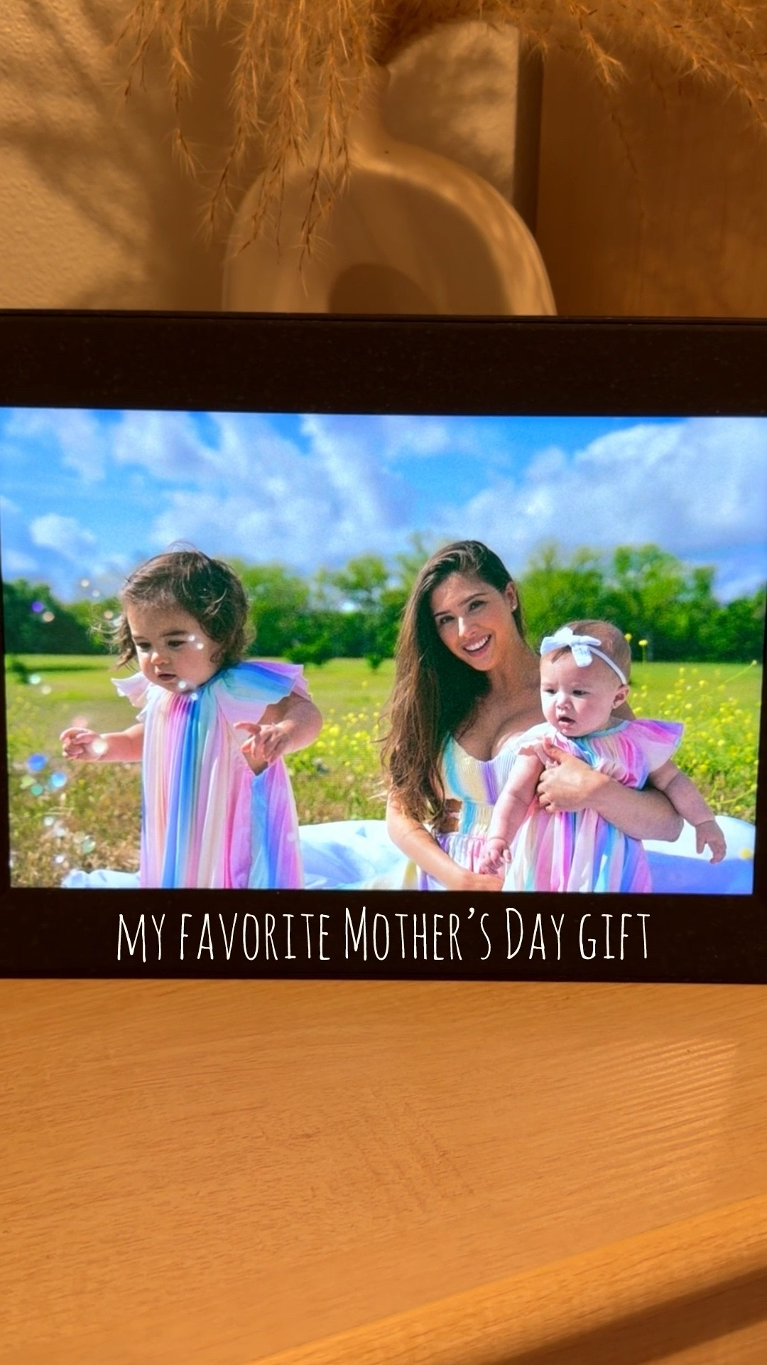 Seriously one of my fav gifts & gifting ideas! 🎁 Walking past this frame daily & seeing all the sweetest memories is the best. 🥹💛 Upload/share all of your fav memories to your frame & you can even PRE-UPLOAD your fav photos with a loved one before gifting to make it even more special. 🫶🏼 Keeping your favorite moments alive every single day! 💫 Truly one of the most meaningful Mother’s Day gifts for any mama 🤍 #MothersDayGift #AuraFrames #LTKmothersday #LTKmom #LTKmotherhood #LTKfamily #LTKgiftidea #LTKbestgift