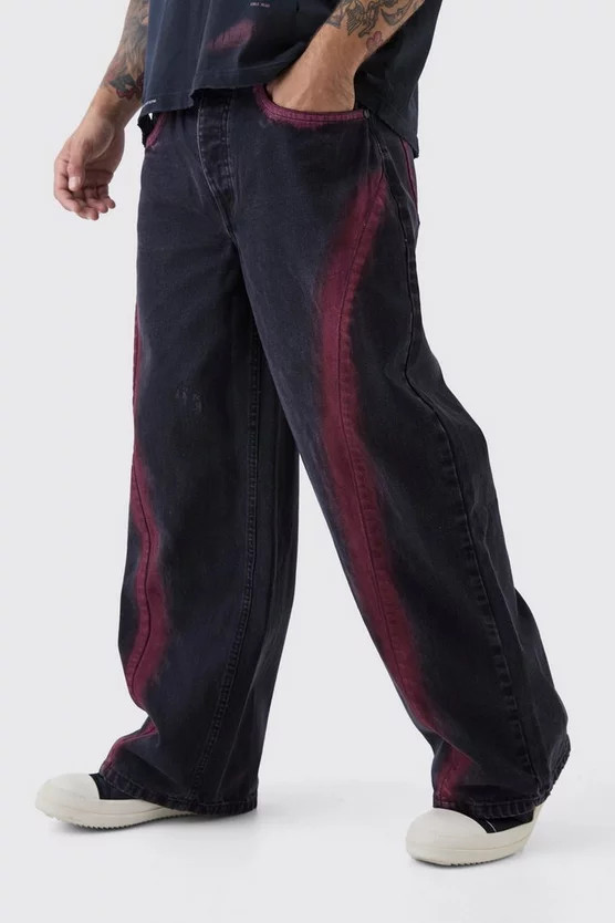 Baggy Rigid Bleached Seam Detail Denim Jeans | boohooMAN (DE, IE & UK)