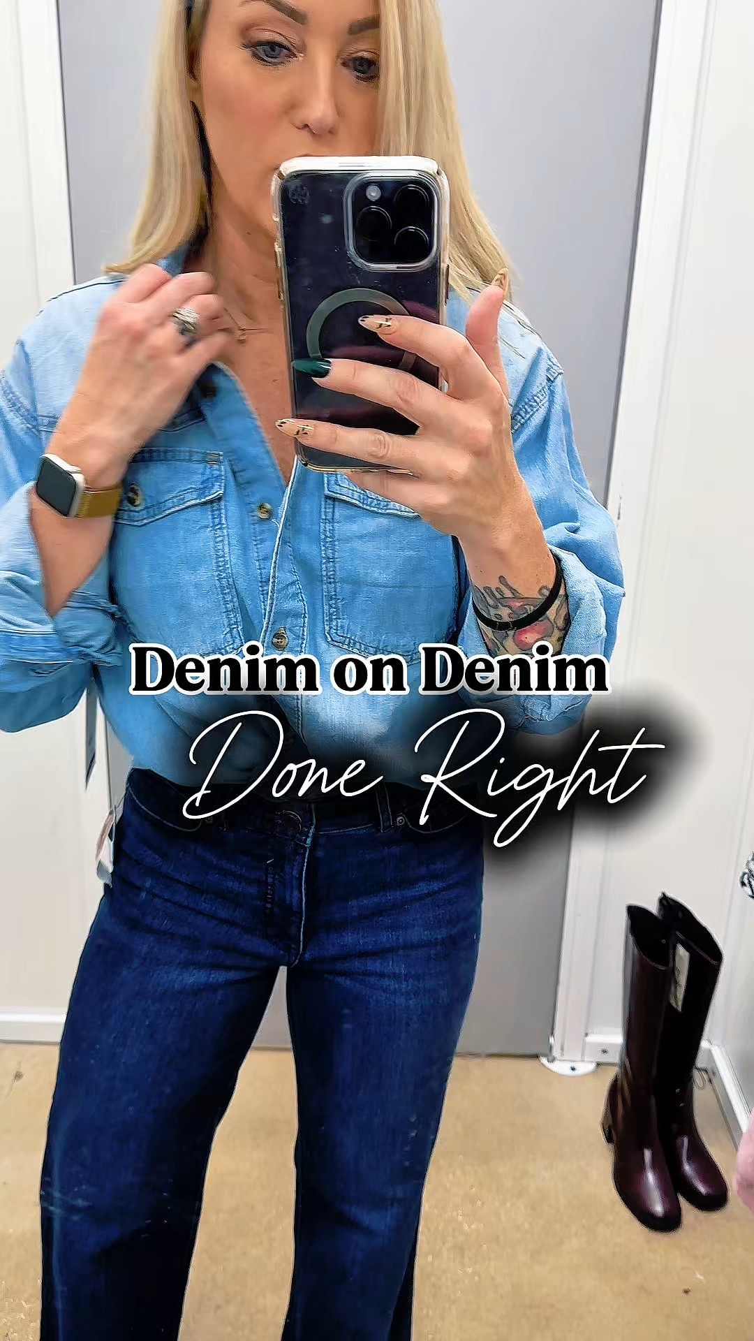 Okay but Walmart denim is actually THAT good 👀✨
I’m trying on the Sophia Vergara dark wash wide leg jeans paired with the light denim button-down, and I’m officially obsessed with this denim-on-denim combo.

The fit is flattering, the denim is structured but comfy, and this is one of those outfits that looks way more expensive than it is. Dress it up with heels or keep it casual with sneakers — either way, it’s a win.

✨ Save this if you love an easy, elevated denim look
✨ Tap to shop the full Walmart denim look on LTK


#walmartfashion #walmartfinds #sophiavergara #denimonedemin #ltkfashion #ltkstyle #walmarttryon #affordablefashion #widelegjeans #momstyleover30

#LTKOver40 #LTKFindsUnder50 #LTKmomlife