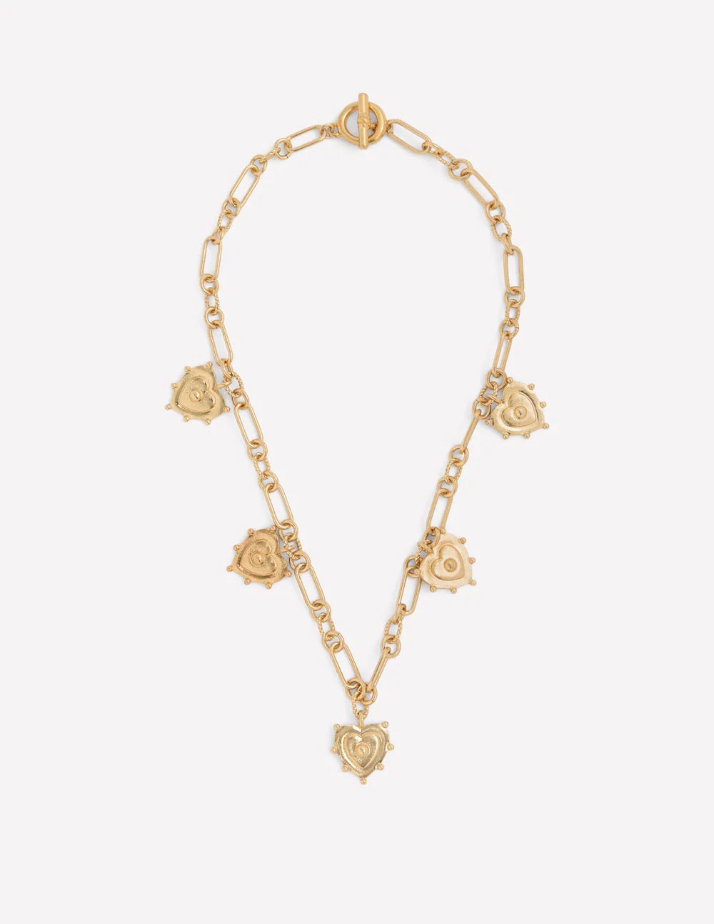 Multi-Heart Charm Necklace-Gold Colour Female Boden | Boden UK