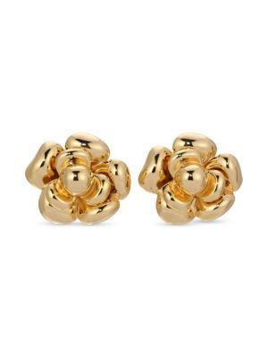 Eye Candy LA Luxe Astrid Goldtone Flower Stud Earrings on SALE | Saks OFF 5TH | Saks Fifth Avenue OFF 5TH