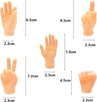 14pcs Tiny Finger Hands,Flat Hand Style Mini Hand Finger Puppets,Realistic Little Finger Hands fo... | Amazon (US)
