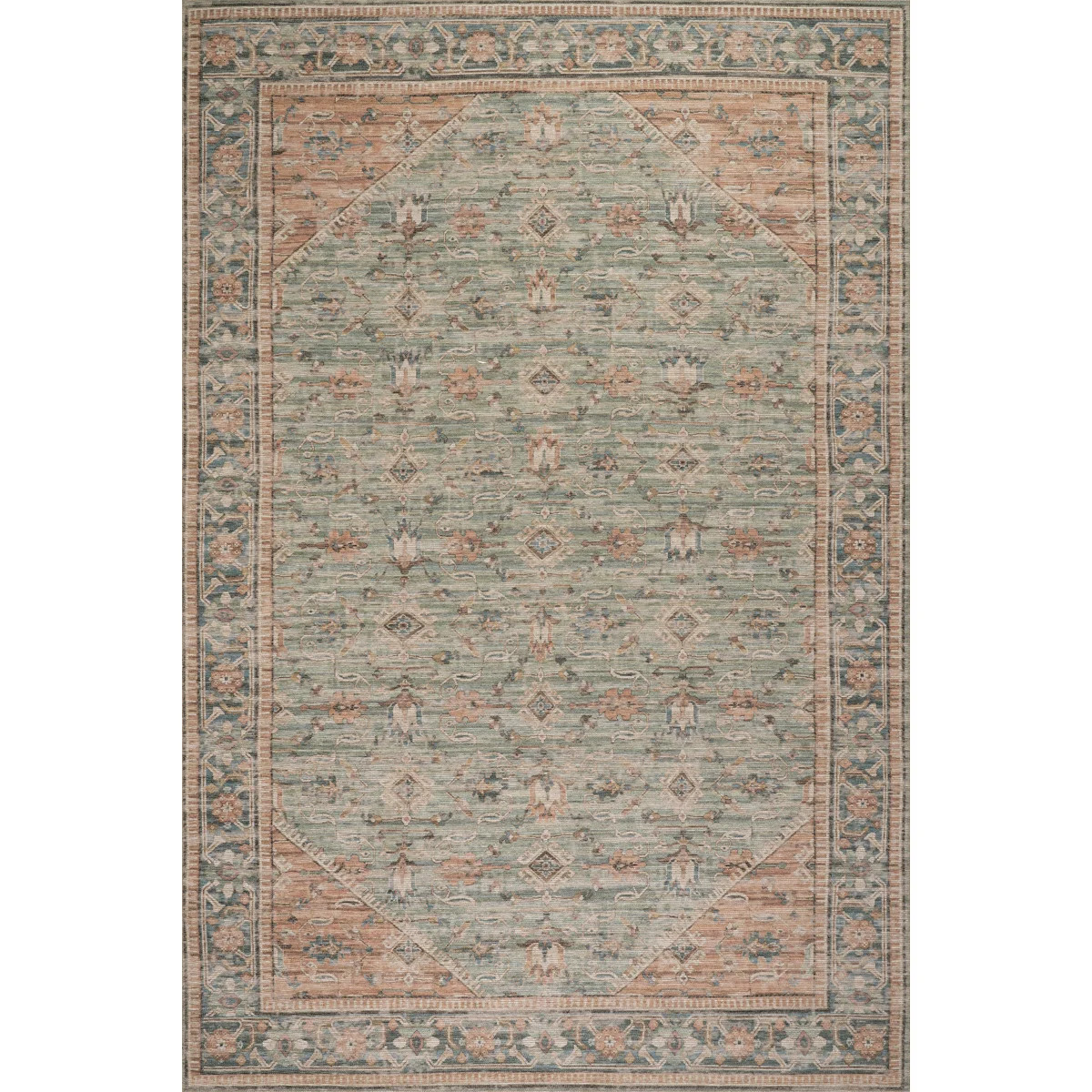 Nysera Traditional Bordered Area Rug | Wayfair North America