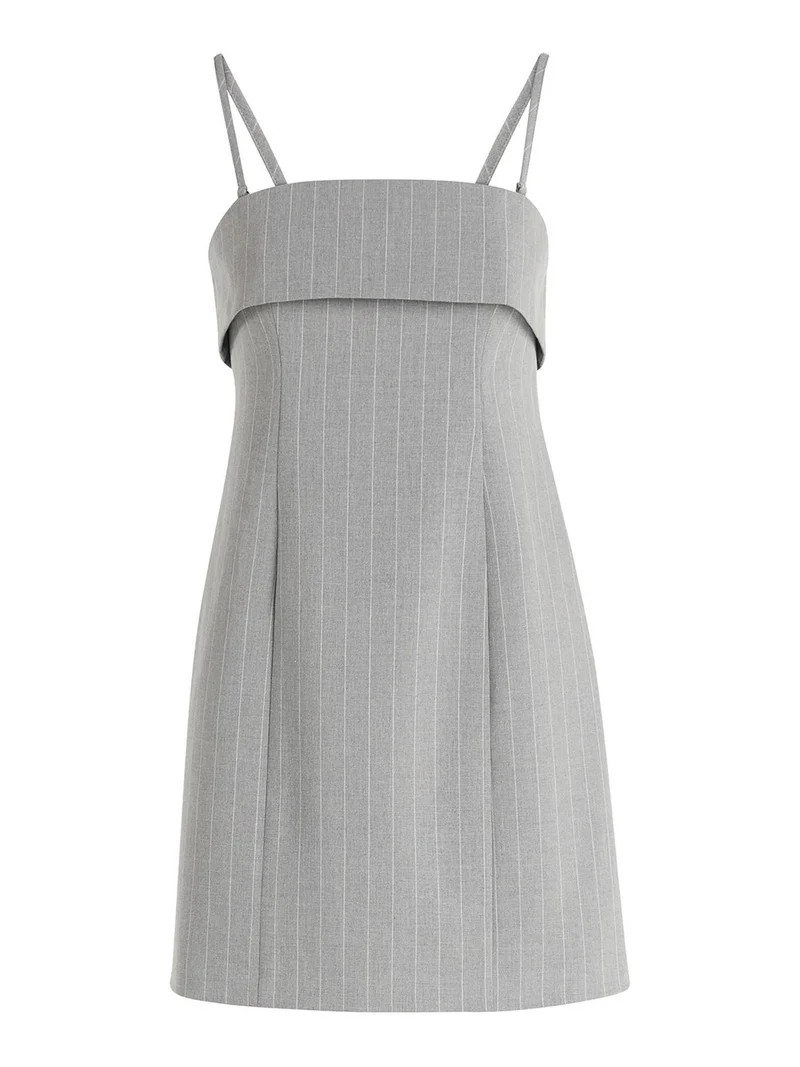 Scoop Women’s Fold Over Bandeau Neck Mini Dress, Sizes XS-XXL | Walmart (US)