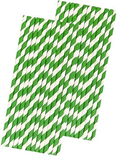 Amazon.com: Green Striped Paper Christmas Straws - Green White Stripe - 7.75 Inches - 50 Pack : H... | Amazon (US)