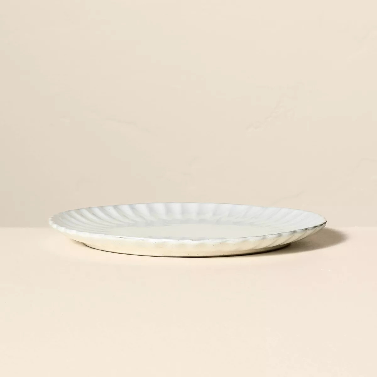 8.5" Scalloped Edge Stoneware Salad Plate Cream - Hearth & Hand™ with Magnolia | Target